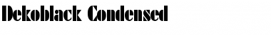 Dekoblack-Condensed Regular Font