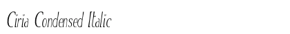 Ciria Condensed Italic Preview