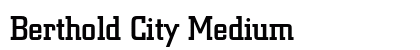 Berthold City Medium Preview