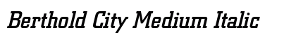 Berthold City Medium Italic Preview
