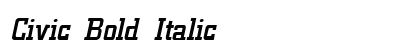 Civic Bold Italic preview