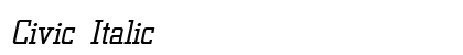 Civic Italic Preview