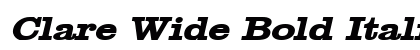 Clare Wide Bold Italic preview
