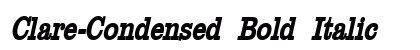 Clare-Condensed Bold Italic preview