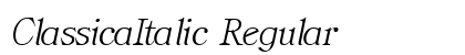 ClassicaItalic Regular preview