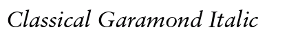 Classical Garamond Italic preview