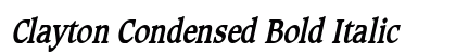 Clayton Condensed Bold Italic preview