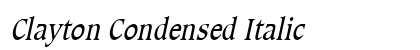 Clayton Condensed Italic preview