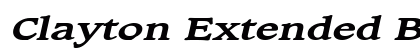 Clayton Extended Bold Italic Preview