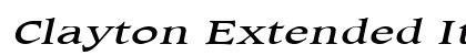 Clayton Extended Italic preview