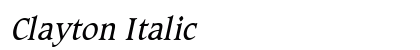 Clayton Italic preview
