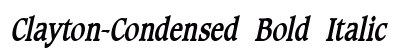 Clayton-Condensed Bold Italic preview