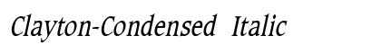 Clayton-Condensed Italic preview