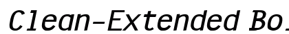 Clean-Extended Bold Italic preview