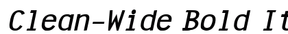 Clean-Wide Bold Italic preview