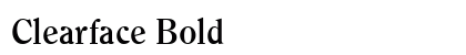 Clearface Bold preview