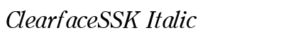 ClearfaceSSK Italic Preview