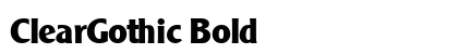 ClearGothic Bold preview
