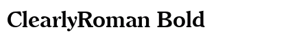 ClearlyRoman Bold preview