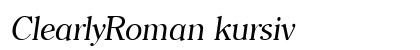 ClearlyRoman kursiv preview