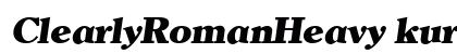 ClearlyRomanHeavy kursiv preview