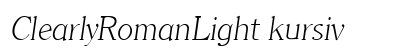 ClearlyRomanLight kursiv preview