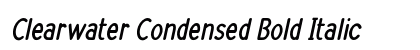 Clearwater Condensed Bold Italic preview