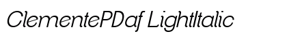 ClementePDaf LightItalic preview
