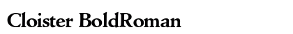 Cloister BoldRoman Preview