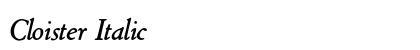 Cloister Italic Preview
