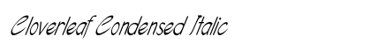 Cloverleaf Condensed Italic Preview