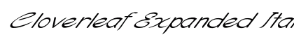 Cloverleaf Expanded Italic Preview