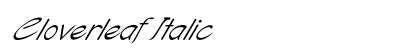 Cloverleaf Italic Preview