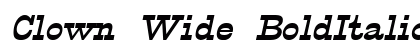 Clown Wide BoldItalic Preview