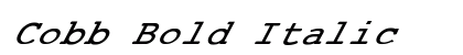 Cobb Bold Italic Preview