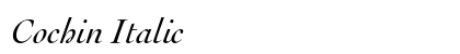 Cochin Italic Preview