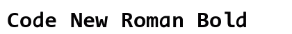 Code New Roman Bold preview