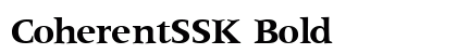 CoherentSSK Bold preview