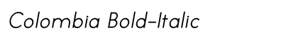 Colombia Bold-Italic Preview