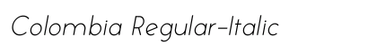 Colombia Regular-Italic Preview