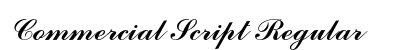 Commercial Script Regular Preview