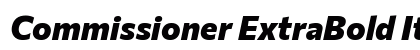 Commissioner ExtraBold Italic Preview