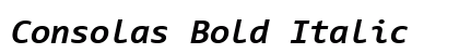 Consolas Bold Italic Preview