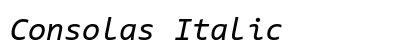 Consolas Italic Preview