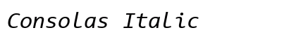 Consolas Italic Preview