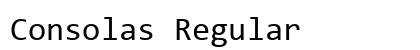 Consolas Regular Preview