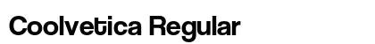 Coolvetica Regular Preview