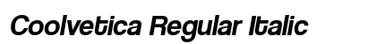 Coolvetica Regular Italic Preview