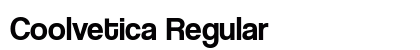 Coolvetica Regular Preview