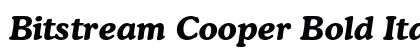 Bitstream Cooper Bold Italic Preview
